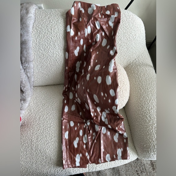 ROTATE Birger Christensen Louie Dress cow print dress - Picture 9 of 9